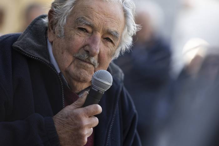 José Mujica, el 25 de agosto, en el Comité Los Malvines, en Montevideo. · Foto: Camilo dos Santos