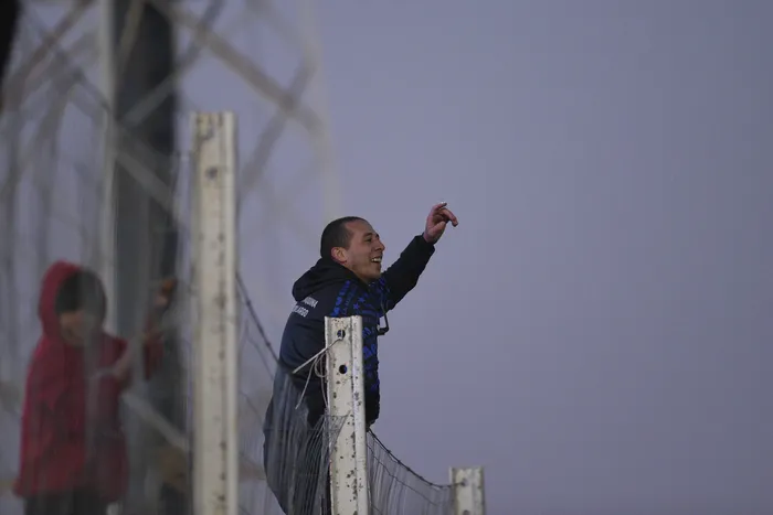 Hincha de Cerro Largo en el estadio Ubilla, en Melo (archivo, agosto de 2023). · Foto: Fernando Morán