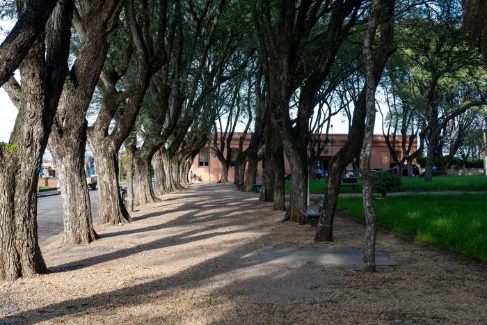 Plaza Doroteo García en La Paz, Colonia Piamontesa. (Archivo, agosto de 2023) · Foto: Ignacio Dotti