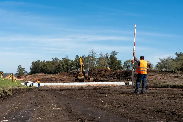 Obras en el by pass de Colonia Valdense. (archivo, agosto de 2023) · Foto: Ignacio Dotti