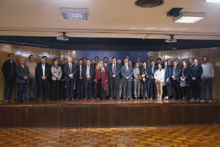 Participantes de la presentación en el Banco Central del Uruguay. · Foto: Mara Quintero