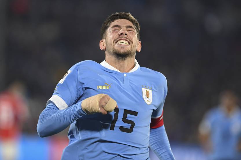 20230908 - uruguay vs chile - federico valverde festejo