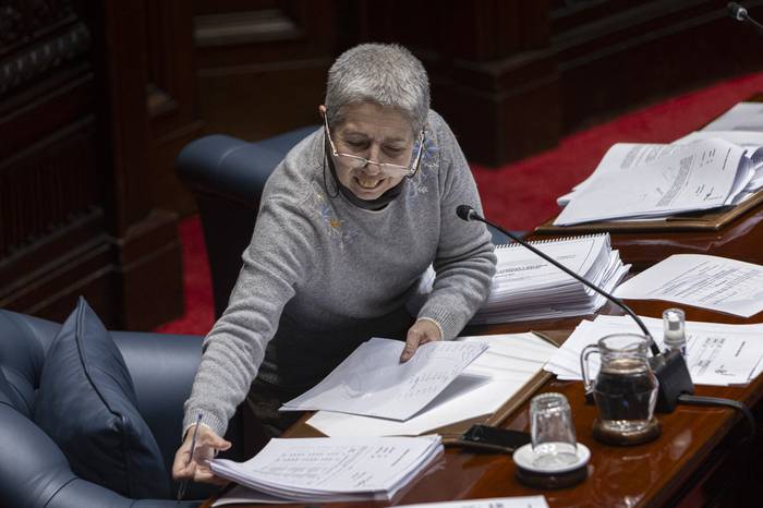 Amanda Della Ventura en el Senado (archivo, octubre de 2023). · Foto: Ernesto Ryan