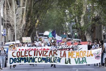 Marcha por la Salud Mental, Desmanicomialización y Vida Digna, en Montevideo (archivo, 2023). · Foto: Camilo dos Santos