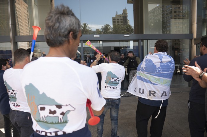 Movilización de la Federación de Trabajadores de la Industria Láctea (archivo, 2023). · Foto: Alessandro Maradei