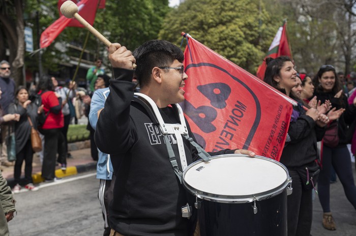 Movilización de la Fenapes frente a la sede de la ANEP (archivo, octubre de 2023). · Foto: Alessandro Maradei