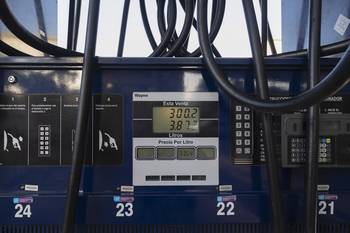 Surtidor de combustibles. · Foto: Camilo dos Santos