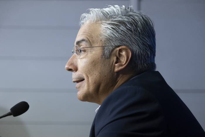 Robert Silva, el 26 de octubre, durante una conferencia de prensa. · Foto: Camilo dos Santos