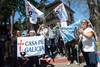 Manifestación de extrabajadores de Casa de Galicia
