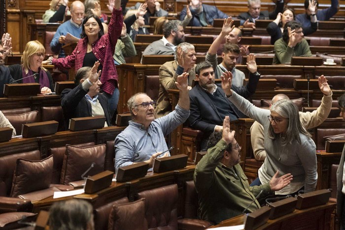 Parlamentarios frenteamplistas en la Asamblea General. (archivo, noviembre de 2023) · Foto: Alessandro Maradei