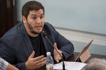 Emmanuel Martínez en la Junta Departamental de Colonia. (archivo, noviembre de 2023) · Foto: Ignacio Dotti