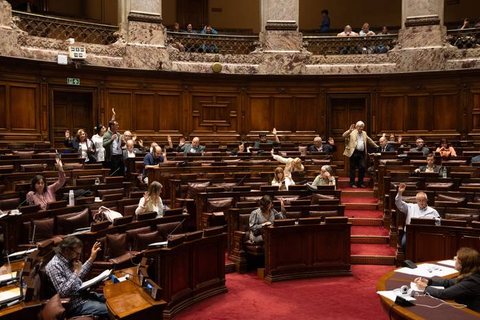 Plenario en la Cámara de Representantes, tratando el tema Casa de Galicia (archivo, noviembre de 2023).