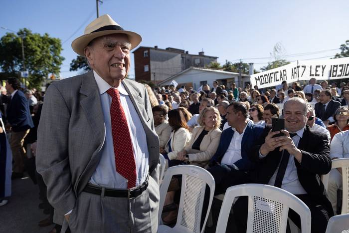 Julio María Sanguinetti, el 6 de noviembre, en la inauguración del Hospital del Cerro. · Foto: Camilo dos Santos
