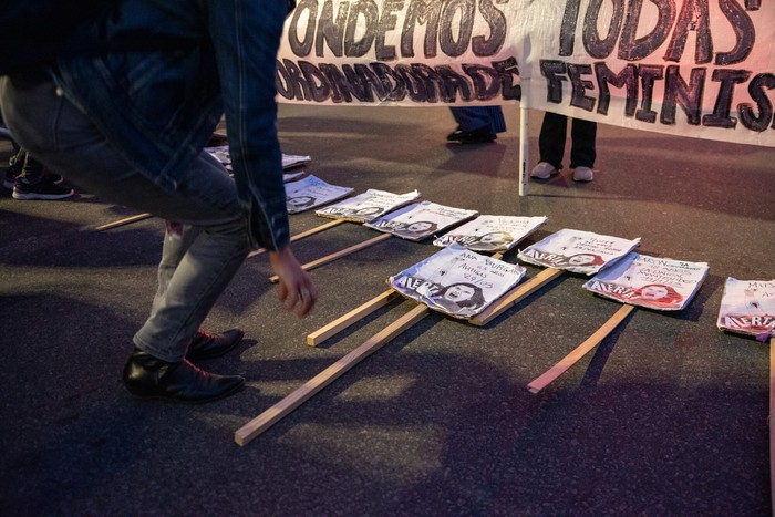Alerta Feminista en el Centro de Montevideo (archivo, noviembre de 2023). · Foto: Martín Varela Umpiérrez