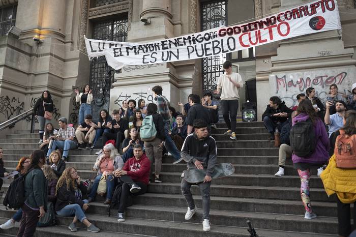 Liceo IAVA, el 14 de noviembre, en Montevideo. · Foto: Alessandro Maradei