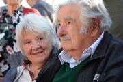 Lucía Topolansky y José Mujica, en Maldonado (archivo, 2023).