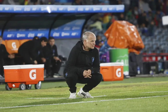Marcelo Bielsa, en el estadio Centenario. (Archivo, 2023) · Foto: Camilo dos Santos