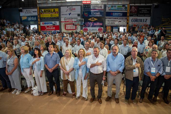 Convención del Partido Nacional en el Club Larre Borges, sábado 9 de diciembre de 2023. · Foto: Martín Varela Umpiérrez