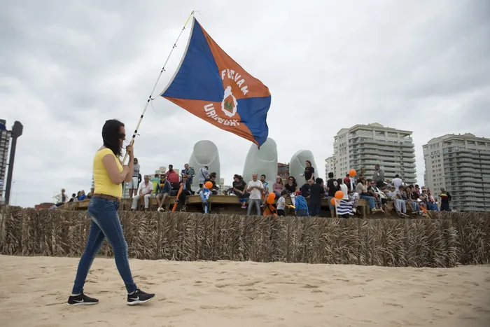 Movilización de Fucvam en Punta del Este. (Archivo, 2019) · Foto:  Santiago Mazzarovich