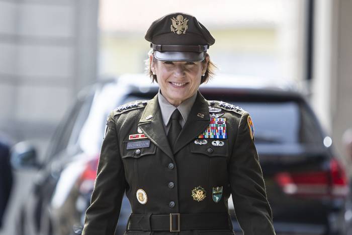 Laura Richardson en el Ministerio de Defensa. · Foto: Camilo dos Santos
