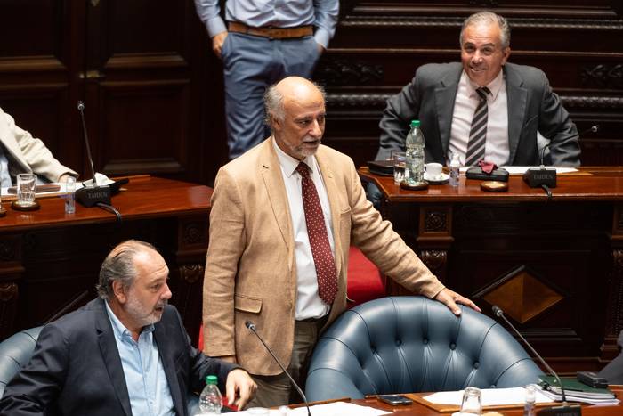 Pablo Mieres, el 7 de febrero, en el Parlamento. · Foto: Mara Quintero