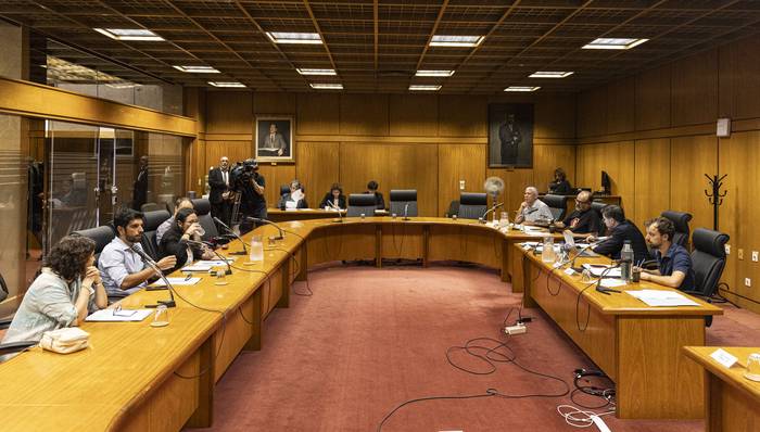 Sesión de la Comisión de Trabajo y Legislación Laboral de Diputados (28.02.2024). · Foto: Ernesto Ryan
