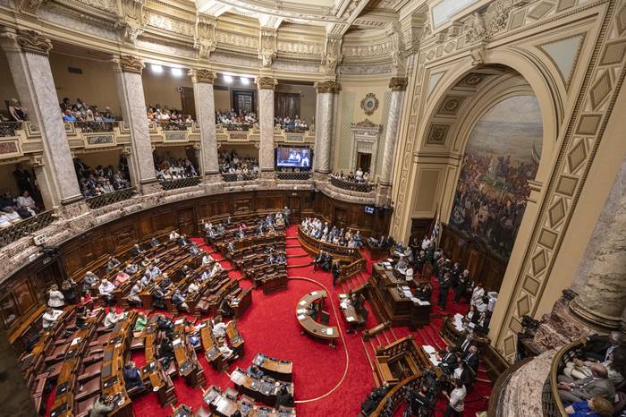 Cámara de Diputados, durante la asunción de Ana Olivera como presidenta (archivo, marzo de 2024). · Foto: Mara Quintero