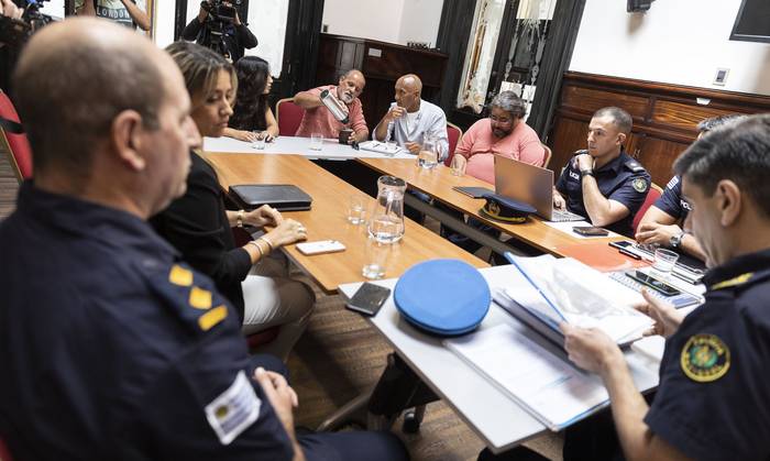 Reunión de Unatrase, el martes 5 de marzo, en el Ministerio del Interior. · Foto: Camilo dos Santos