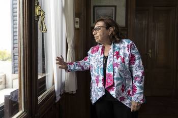 Ana Olivera en su despacho (archivo, marzo de 2024). · Foto: Camilo dos Santos