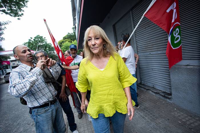 Carolina Cosse asiste, el domingo, al congreso del Partido Socialista,. · Foto: Rodrigo Viera Amaral
