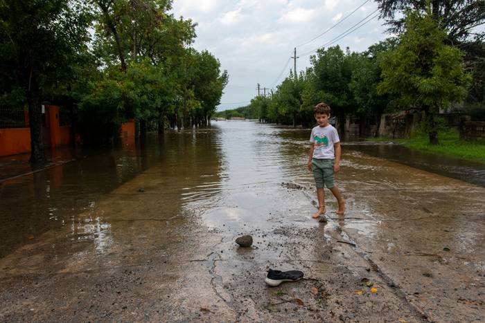Inundaciones en Nueva Helvecia, el 20 de marzo. · Foto: Ignacio Dotti