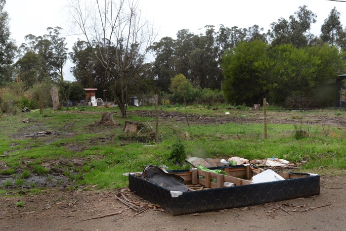 Terreno en Punta Negra donde vivía una familia que fue desalojada (archivo, 2022).