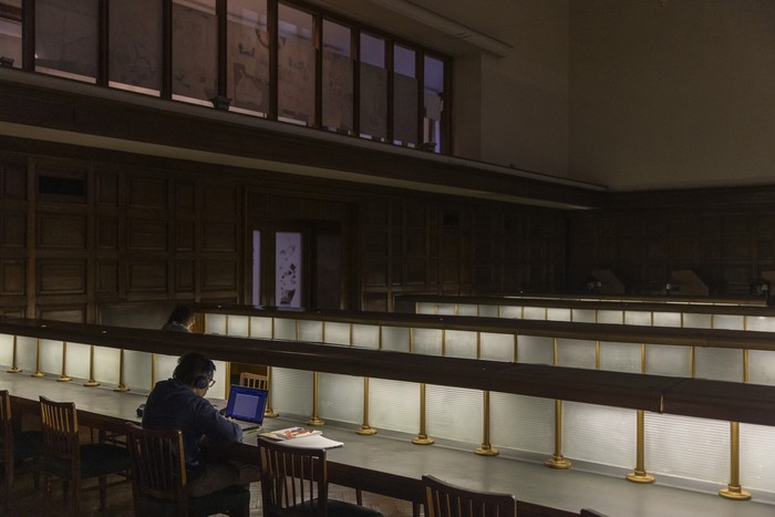 Biblioteca Nacional, sobre la avenida 18 de Julio, en Montevideo (archivo). · Foto: Ernesto Ryan
