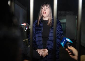 Romina Celeste en el Juzgado Letrado de Ciudad de la Costa, en Canelones (archivo, mayo de 2024). · Foto: Alessandro Maradei