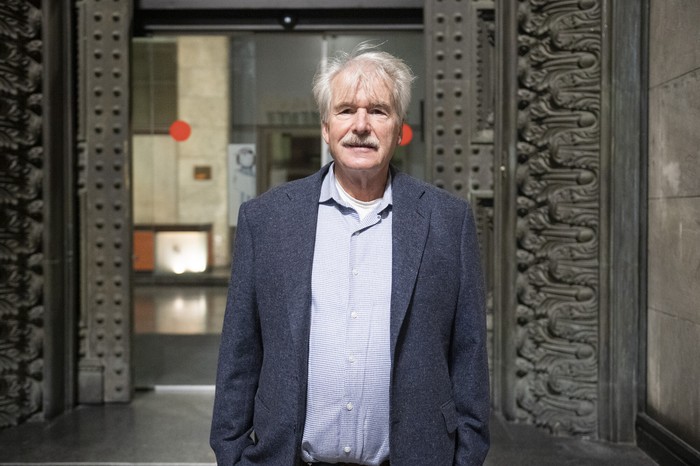 Daniel Balderston, el 14 de mayo, en la Biblioteca Nacional, en Montevideo. · Foto: Alessandro Maradei