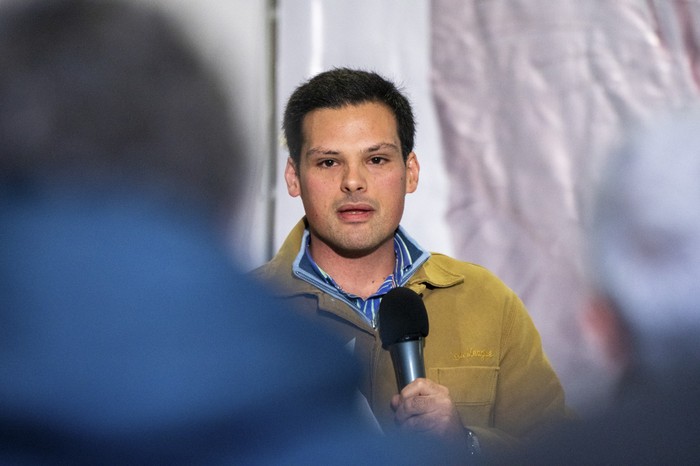 José Manuel Arenas, en el acto de lanzamiento de campaña de Nicolás Viera, en Rosario. (archivo, mayo de 2024) · Foto: Ignacio Dotti