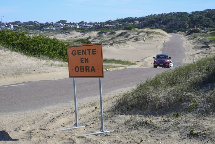 Obras viales en Punta Colorada (archivo, mayo de 2024). · Foto: Natalia Ayala