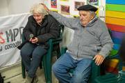 Lucía Topolansky y José Mujica, el 18 de mayo, durante la  Inauguración del local de Gurises MPP: