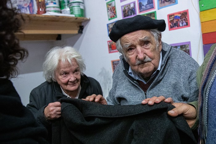 Lucía Topolansky y José Mujica (archivo, mayo de 2024). · Foto: Rodrigo Viera Amaral