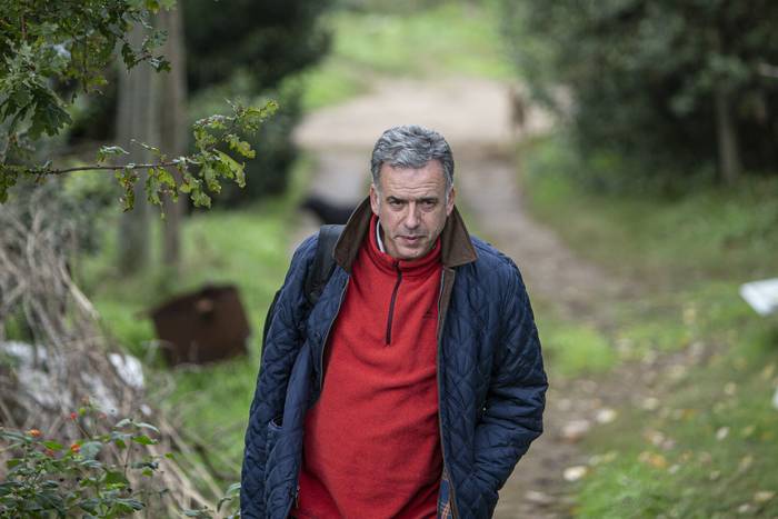 Yamandú Orsi, el 21 de mayo, luego de la reunión con José Mujica. · Foto: Ernesto Ryan