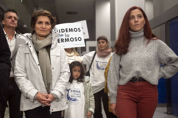 Isabel Gadino y Cecilia Alamon, este martes, en la Torre Ejecutiva. · Foto: Alessandro Maradei