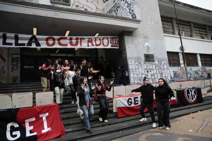 Liceo Zorrilla, el 30 de mayo, en Montevideo. · Foto: Mara Quintero