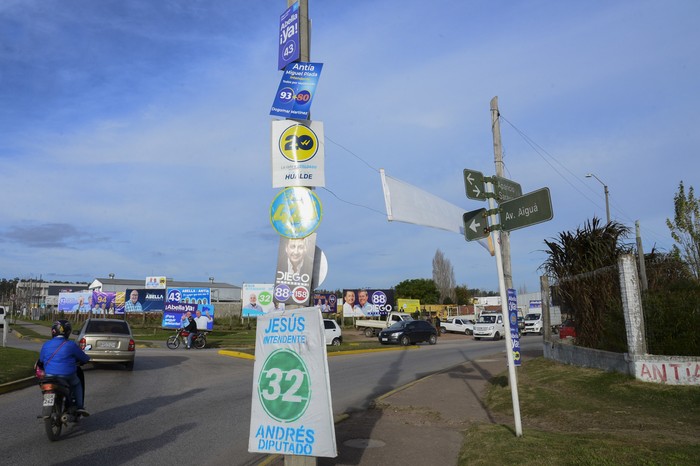 Publicidad electoral en Maldonado (archivo, mayo de 2024). · Foto: Natalia Ayala