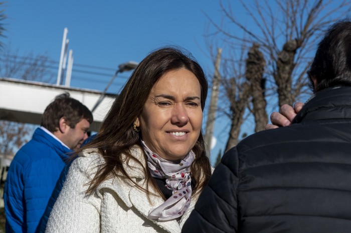 María de Lima cuando concurrió a votar en la Escuela del Hogar en Nueva Helvecia. · Foto: Ignacio Dotti