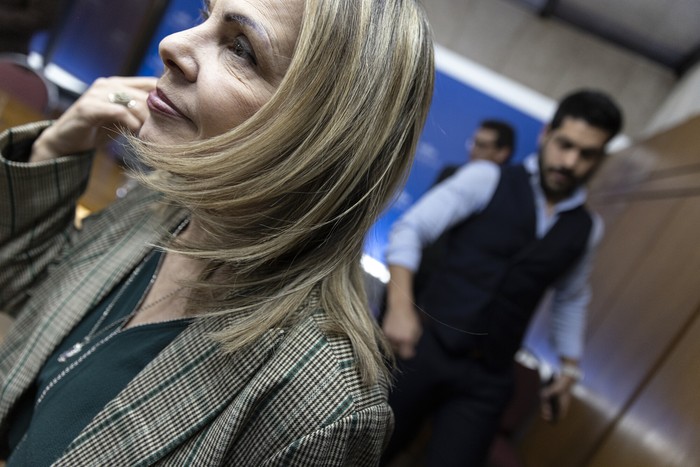 Gabriela Fossati y Andrés Ojeda, luego de una rueda de prensa (archivo, julio de 2024). · Foto: Ernesto Ryan