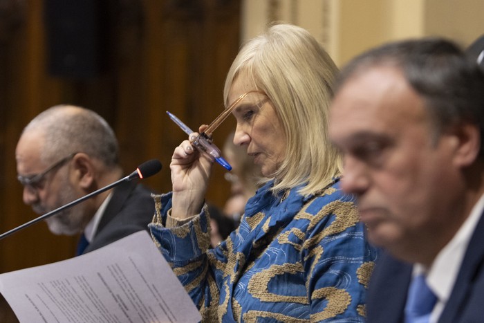 Beatriz Argimón, durante una Asamblea General en el Palacio Legislativo (archivo). · Foto: Ernesto Ryan