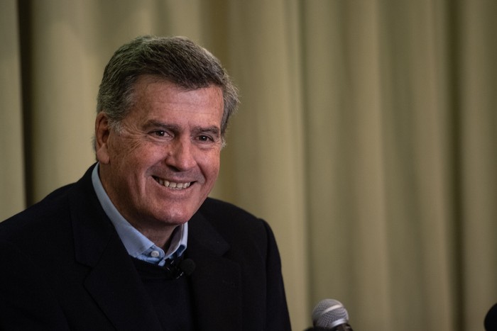 Pedro Bordaberry, durante la conferencia de prensa, el 1 de agosto, en Montevideo. · Foto: Mara Quintero