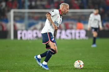 Nicolás López, de Nacional, durante un partido en el estadio Gran Parque Central (archivo, febrero de 2025). · Foto: Alessandro Maradei