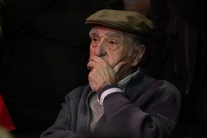 Julio María Sanguinetti, durante un acto de Andrés Ojeda en la Casa del Partido Colorado, en Montevideo (archivo, agosto de 2024). · Foto: Mara Quintero