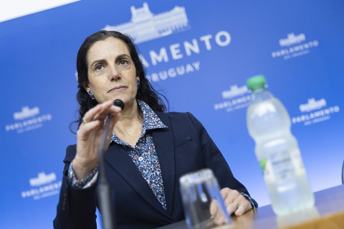 Azucena Arbeleche, el 5 de setiembre, en el Parlamento. · Foto: Ernesto Ryan